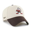 【公式グッズ】NFL ブラウンズ アジャスタブルキャップ '47/フォーティーセブン メンズ クリーム (NFL Fairfield Strap MVP Structured Adjustable)