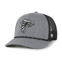 【公式グッズ】NFL ファルコンズ アジャスタブルキャップ '47/フォーティーセブン メンズ ヘザーチャコール (NFL Carbon Rope '47 Unstructured Trucker)(4)