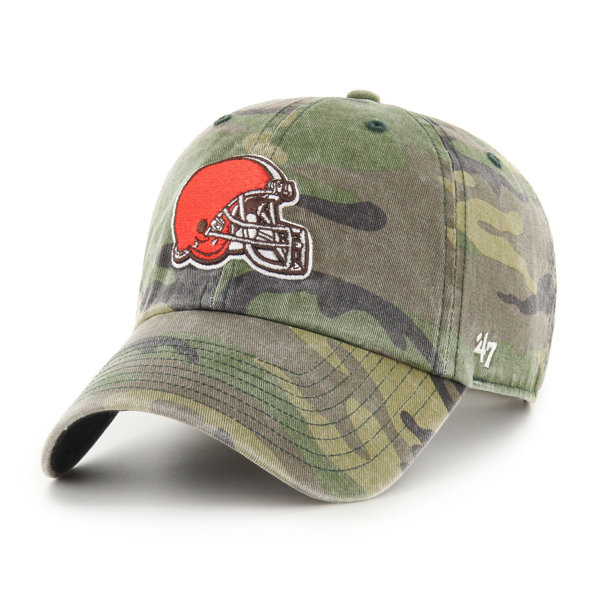 【公式グッズ】NFL ブラウンズ アジャスタブルキャップ '47/フォーティーセブン メンズ カモフラ (NFL Woodland Camo Clean Up)(4)
