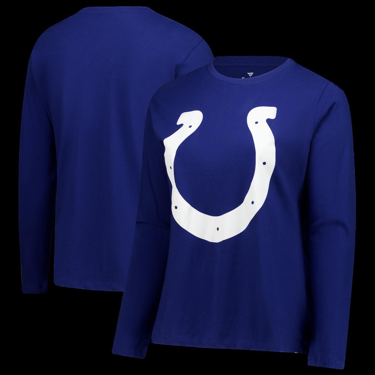 【公式グッズ】NFL コルツ 長袖 Tシャツ Fanatics/ファナティクス レディース ロイヤルブルー (NFL Womens Plus Basic Scoop Neck LST - R)