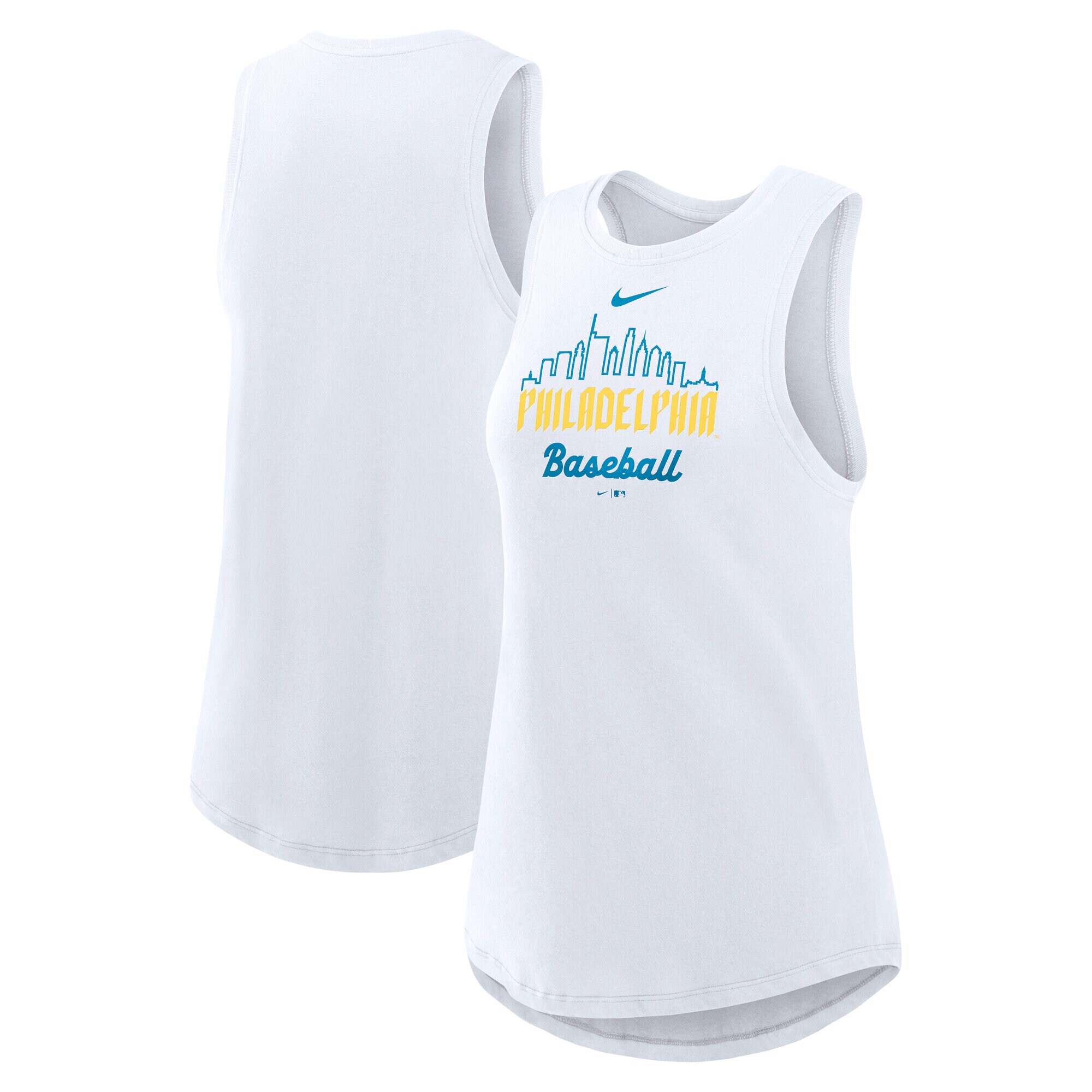 【公式グッズ】MLB フィリーズ タンクトップ Nike/ナイキ レディース ホワイト (Women's Nike MLB City Connect Tricode High Neck Tank)