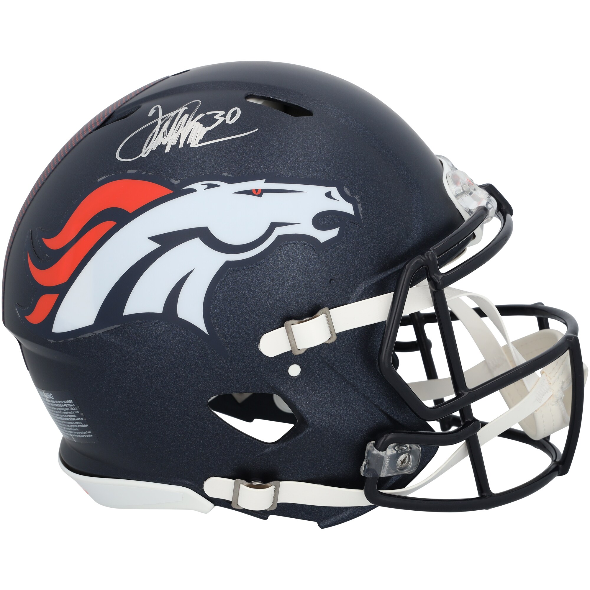 【公式シリアル番号付き】NFL ブロンコス テレル・デイビス 直筆サイン入り 実物大 ヘルメット Fanatics Authentic/ファナティクスオーセンティック (AUT PRO HELMET 45922)