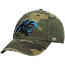 NFL パンサーズ アジャスタブルキャップ '47 メンズ カモフラ (NFL Woodland Camo Clean Up)