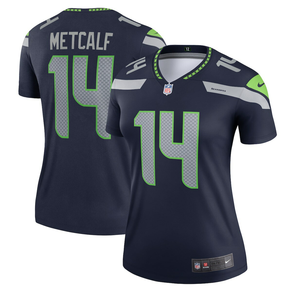 NFL シーホークス D.K.メトカーフ ユニフォーム Nike ナイキ レディース ネイビー (Women's Nike Legend Jersey)