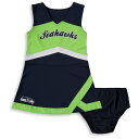 【公式グッズ】NFL シーホークス チアドレス Outerstuff(アウタースタッフ) トドラー ネイビー (Juvenile Cheer Captain Jumper Dress)