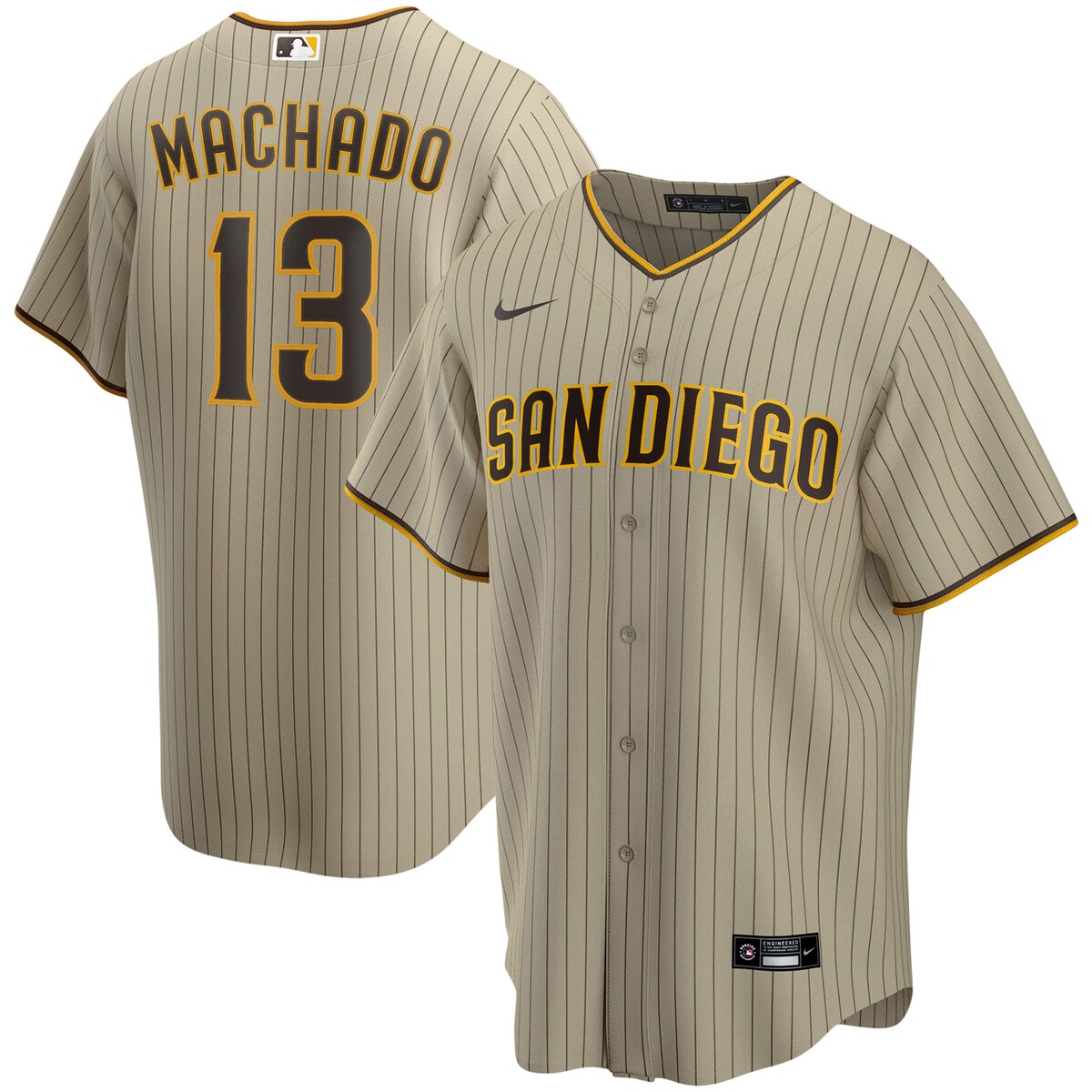 【公式グッズ】MLB パドレス マニー・マチャド レプリカ ユニフォーム Nike ナイキ メンズ (Nike 2020 Men's Replica Player Jersey - 2019 Unveils)