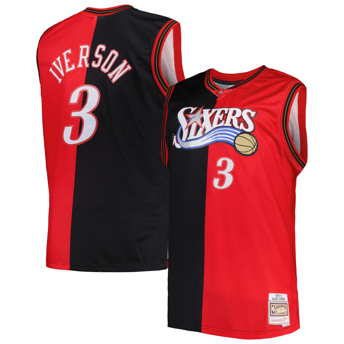 NBA 76ers AEACo[\ jtH[ Mitchell & Nessi~b`FlXj Y ubN (Profile MNC Mens Big and Tall Split Swingman Jersey)