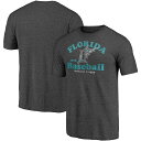 MLB マーリンズ Tシャツ Fanatics（ファナティクス） メンズ ヘザーチャコール (Men's FB True Classics Our Game Triblend SST)