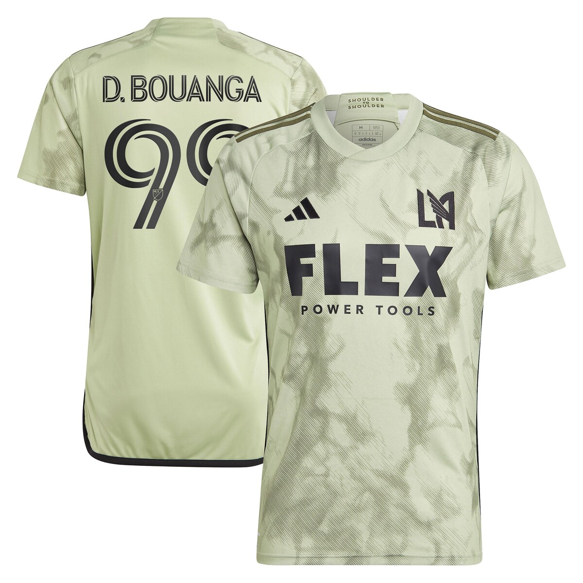Commemorate the recent success of your favorite MLS team by adding this Denis Bouanga 2023 Smokescreen Replica Player Jersey to your LAFC collection. The smoke across the chest panel is indicative of the way goals are celebrated and the culture that has been built around the LAFC fanbase. This adidas gear features AEROREADY technology and ventilated, mesh panels that work together to keep you dry and comfortable all game long. Its exciting graphics will motivate you to root for LAFC to have even more success moving forward.Replica JerseyAEROREADY technology absorbs moisture and makes you feel dryEmbroidered adidas logo on right chestMaterial: 100% PolyesterHeat-sealed sponsor logo on chestJersey Color Style: SecondaryMachine wash, tumble dry lowTagless collar for added comfortVentilated mesh panel insertsImportedOfficially licensedBrand: adidasBackneck taping - no irritating stitch on the backSewn on embroidered team crest on left chest