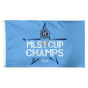 MLS j[[NEVeBFC tbO EBNtg (WCR 2021 MLS Cup Champs 1 Sided Deluxe 3x5 Locker Room Flag)