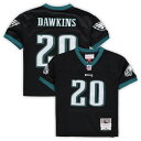 Welcome your new little Philadelphia Eagles fan into the football family with this Brian Dawkins 2004 Retired Legacy jersey from Mitchell & Ness. The soft, breathable mesh material provides a nice breeze to keep them cool. Finished with a sleek Philadelphia Eagles design, this player jersey gives your MVP in the making a fresh new look.Officially licensedBrand: Mitchell & NessImportedMachine wash with garment inside out, tumble dry lowHeat-sealed stripesNFL patch sewn onto bottom front collarSolid side panelsBottom hem with side splitsMaterial: 100% PolyesterStitched tackle twill appliqueShort sleevesWoven tag at bottom left hemMesh fabric