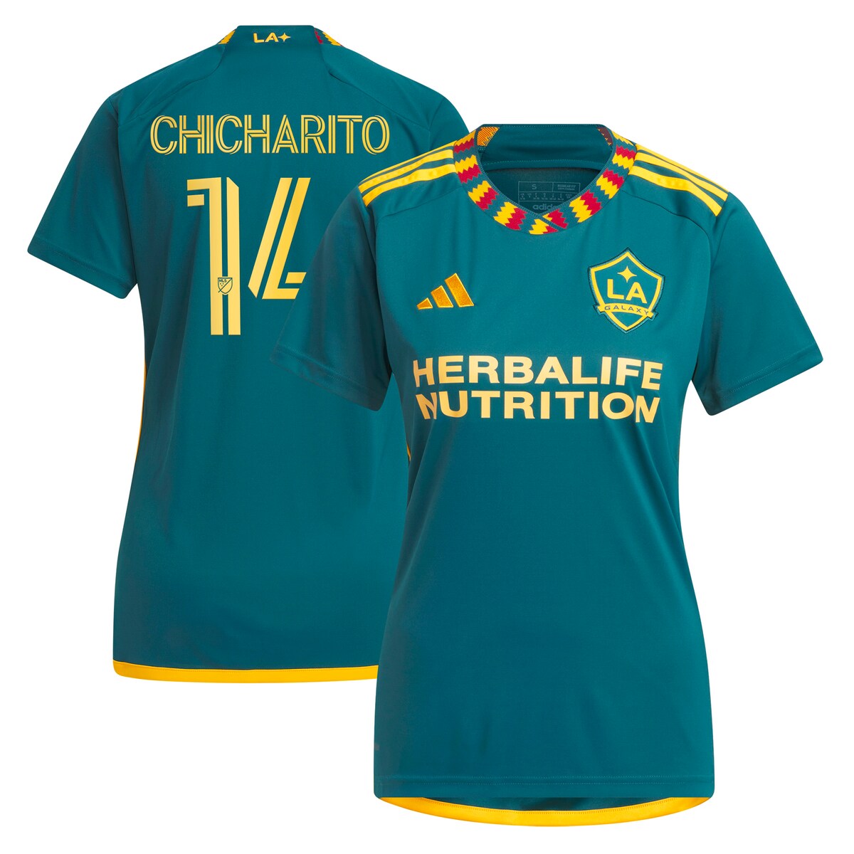 MLS LAギャラクシー チチャリート レプリカ ユニフォーム Adidas（アディダス） レディース グリーン (15879 JERLADCRP)