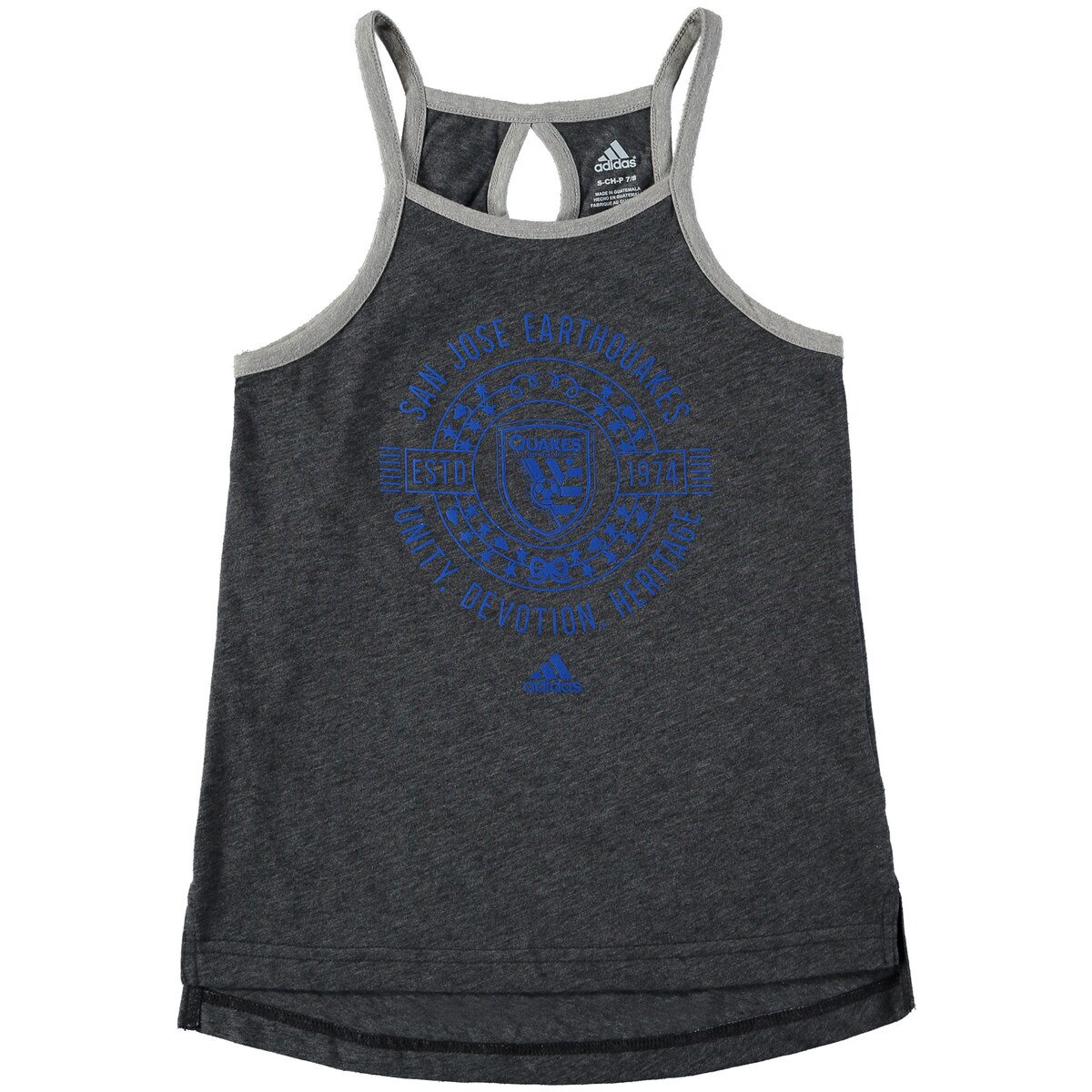 【公式グッズ】MLS アースクエイクス タンクトップ Adidas（アディダス） ガールズ ヘザーブラック (Youth Girls New Tank)