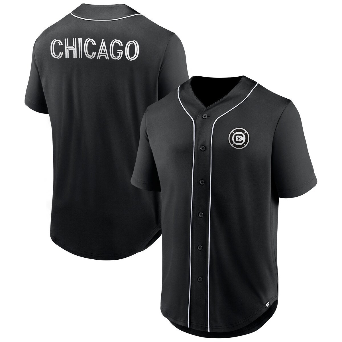 【公式グッズ】MLS シカゴ・ファイア ユニフォーム Fanatics（ファナティクス） メンズ ブラック (NUT S23 Men's Third Period Fashion Baseball Jersey)