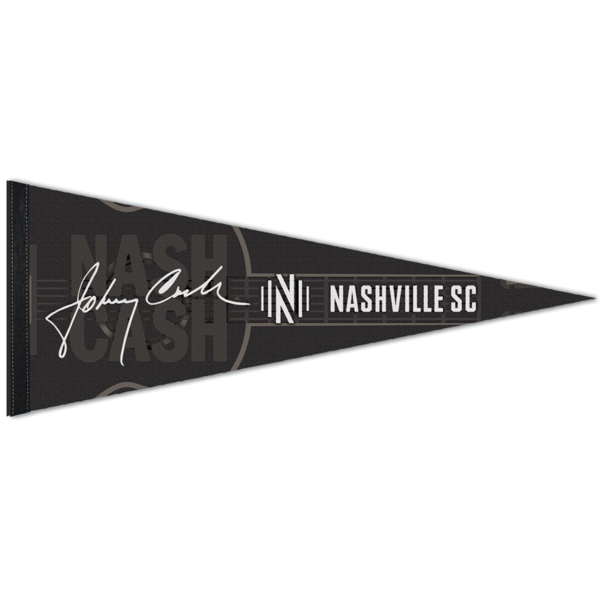 MLS ナッシュビル・SC キャッシュ ペナント ウィンクラフト (WCR S23 Nashville SC x Johnny Cash 12x30 Premium Pennant)