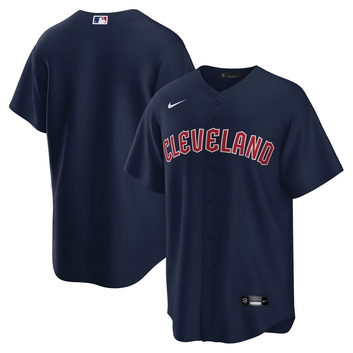 Whether you're watching from the couch or from the stands, you'll be the biggest Cleveland Guardians fan around when you sport this Alternate Replica Jersey! This Nike jersey features bold Cleveland Guardians graphics that will showcase your team pride no matter where you rock it. The moisture-wicking technology will keep you cool and comfortable, making it the perfect addition to your collection of team gear.Brand: NikeImportedOfficially licensedMachine wash gentle or dry clean. Tumble dry low, hang dry preferred.Heat-sealed jock tagMaterial: 100% PolyesterMLB Batterman applique on center back neckFull-button frontHeat-sealed transfer appliqueRounded hem