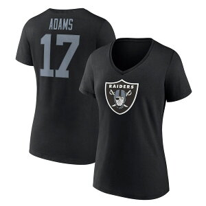 【公式グッズ】NFL レイダース ダバンテ・アダムス Tシャツ Fanatics(ファナティクス) レディース ブラック (Women's Player Icon N&N SST)
