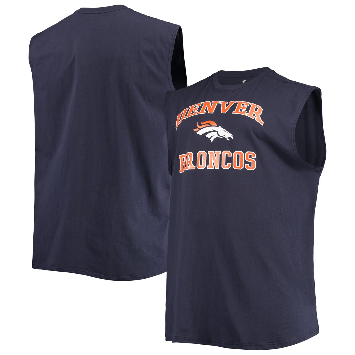 【公式グッズ】NFL ブロンコス タンクトップ （ビッグサイズ） Fanatics（ファナティクス） メンズ ネイビー (22 PRF Men's B&T Muscle Tank)