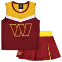 Show everyone how proud your little one is to support the Washington Commanders with this two-piece Spirit Cheerleader set. Including a top and skirt, this set lets your new fan feel like part of the Washington Commanders family. Made with lightweight fabric, each piece is soft, comfy and durable for taking on game day.Machine wash, tumble dry lowSleevelessImportedBrand: OuterstuffOfficially licensedCrew neckElastic waistband on skirtEmbroidered fabric appliqueOutseam for size S measures approx. 12.5''Set includes top and skirtSnap closure at back of collarMaterial: 100% Polyester