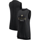 NFL セインツ タンクトップ Fanatics（ファナティクス） レディース ブラック (22 Women's True Contender High Crew Neck Tank)