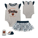 NFL ベアーズ ロンパースセット Outerstuff（アウタースタッフ） ベビー ヘザーグレイ (23 Newborn All Dolled Up S/S Creeper Skirt and Bootie Set)