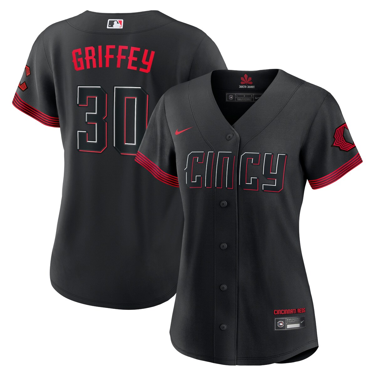 MLB レッズ ケン・グリフィーJr. レプリカ ユニフォーム Nike ナイキ レディース ブラック (Women's Nike City Connect Replica Player Jersey - 2023)