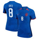 Support the USWNT in style with this Julie Ertz 2023 Away Authentic Player Jersey from Nike. The design on the away jersey offers a subtle, patriotic nod to the hidden shapes that are inspired by abstract expressionism art, with the signature above the tagline acting as a callback to the expressionist movement.The Dri-FIT technologies ensure that you are feeling nice and comfortable throughout the match, as you cheer the USWNT to victory.Material: 100% PolyesterTagless collar for added comfortJersey Color Style: AwayOfficially licensedDri-FIT ADV technology combines moisture-wicking fabric with advanced engineering and features to help you stay dry and comfortableSewn on embroidered team crest on left chestBrand: NikeVentilated mesh panel insertsMachine wash gentle or dry clean. Tumble dry low, hang dry preferred.Woven Authentic Nike jock tag on left hemEmbroidered Nike logo on right chestImportedAuthentic