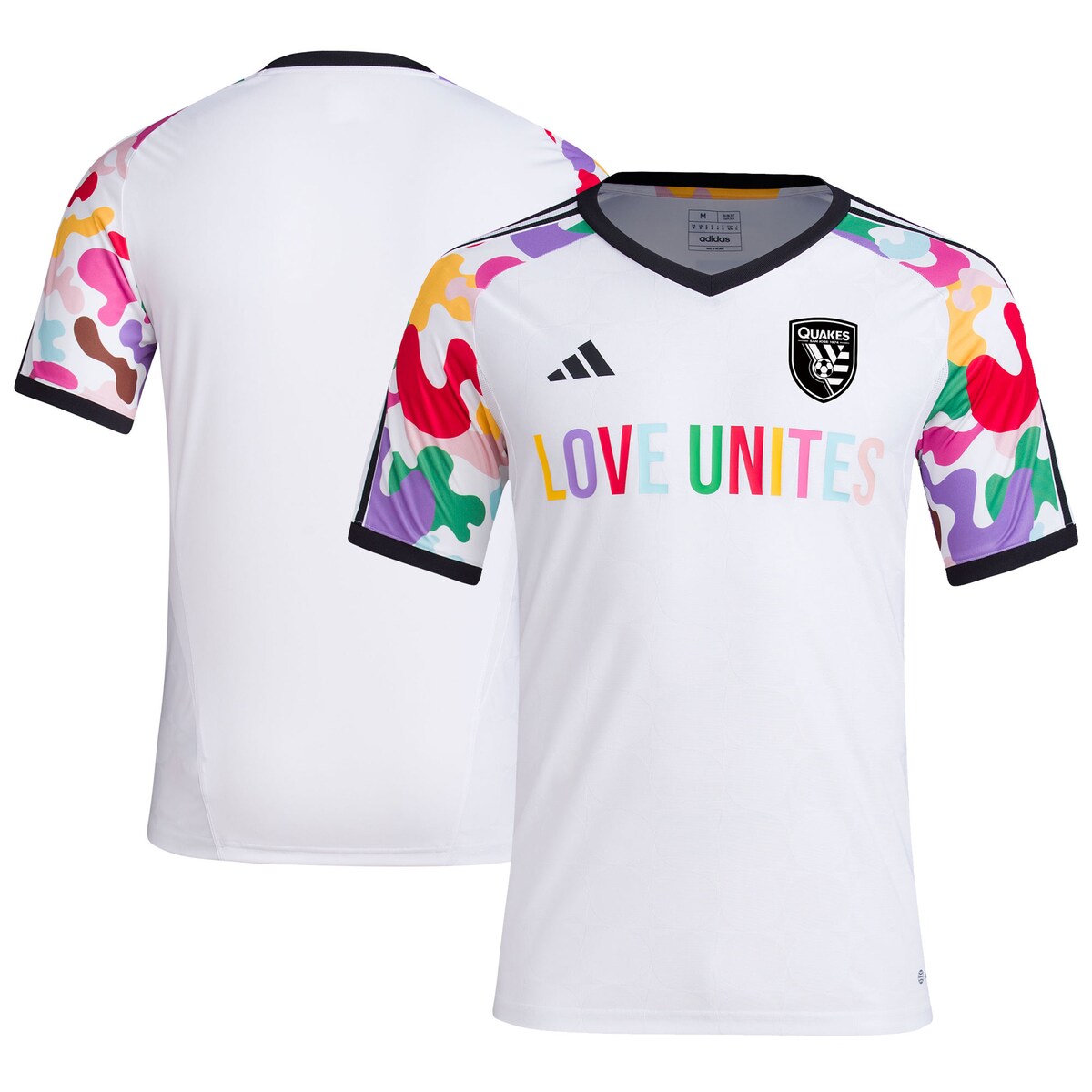 MLS A[XNGCNX v}b`gbv AdidasiAfB_Xj Y zCg (ADI F23 Men's Pride Pre-Match Top)