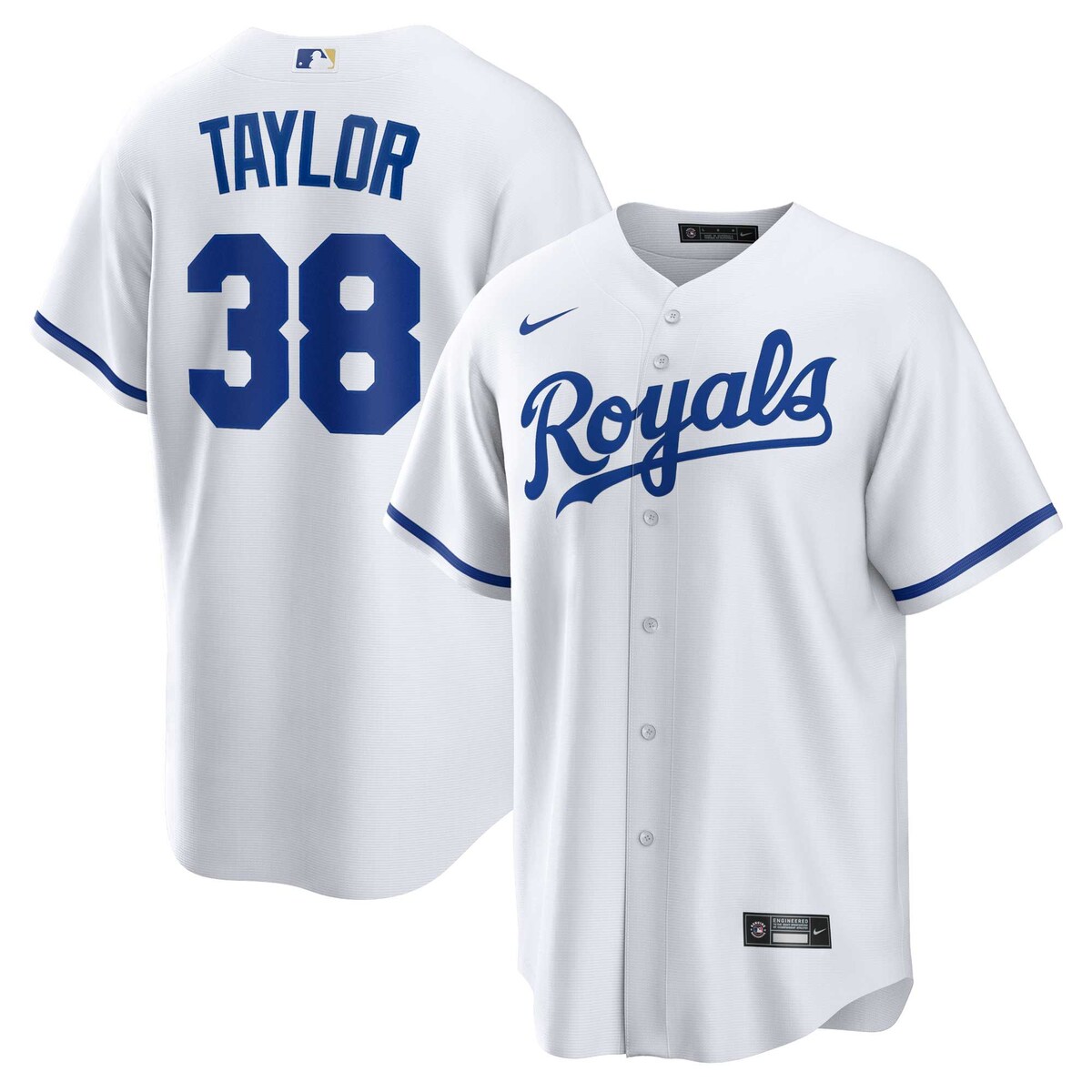 【公式グッズ】MLB ロイヤルズ ジョシュ・テイラー レプリカ ユニフォーム Nike ナイキ メンズ ホワイト (Men's MLB Nike Official Replica Player Jersey)