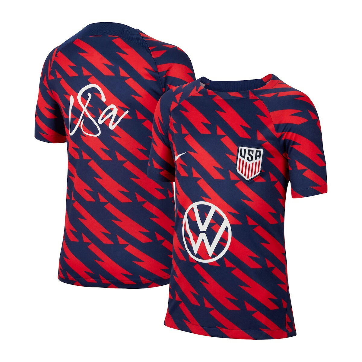 楽天Fanatics公式ストア 楽天市場店NATIONAL TEAM アメリカ代表 Tシャツ Nike ナイキ キッズ レッド （NIK F23 Youth Academy Pro Pre-Match Top）