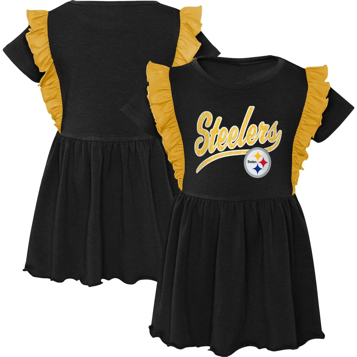 NFL スティーラーズ ワンピース Outerstuff（アウタースタッフ） トドラー ブラック (23 Juvenile Too Cute SS Dress)