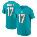 【公式グッズ】NFL ドルフィンズ ジェイレン・ワドル Tシャツ Nike/ナイキ メンズ アクア (23 Men's Nike Player N&N SST)