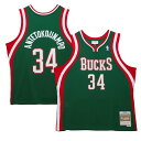 【公式グッズ】NBA バックス ジャニス・アンテトクンポ ユニフォーム Mitchell & Ness(ミッチェル&ネス) メンズ グリーン (MNC NBA ...