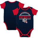 NFL ペイトリオッツ ロンパースセット Outerstuff（アウタースタッフ） ベビー ネイビー (23 Newborn Home Field Advantage Creeper Bib and Bootie Set)