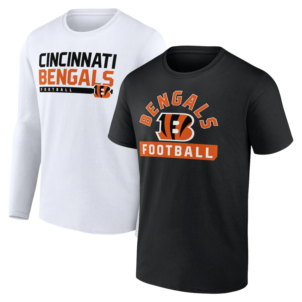 NFL ベンガルズ Tシャツ Fanatics（ファナティクス） メンズ ブラック (23 HSN Men 039 s SS/LS Schedule T-Shirt Combo Pack)