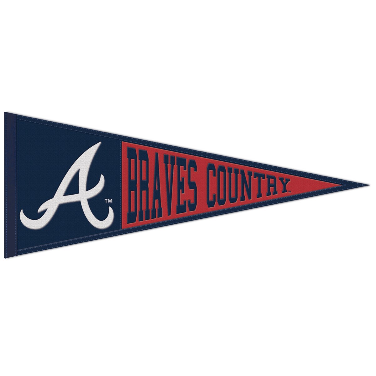 Flaunt your unwavering Atlanta Braves fandom with this WinCraft 13" x 32" pennant. It features a single-sided design of embroidered team graphics, including their iconic logo and famous slogan that true supporters have come to love. The durable wool fabric makes this the perfect addition to your collection of Atlanta Braves dcor.Single-sided designOfficially licensedBrand: WinCraftEmbroidered graphicsMeasures approx. 13'' x 32''Wipe clean with a damp clothImportedMaterial: 70% Wool/30% Polyester