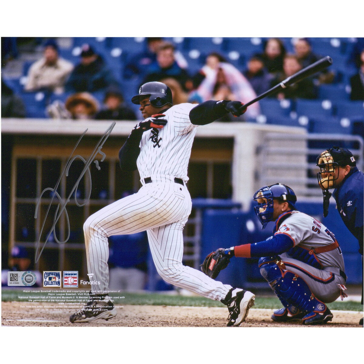 MLB ホワイトソックス フランク・トーマス 直筆サイン フォト （8x10） Fanatics（ファナティクス） (Frank Thomas Aut 8x10)