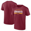 Enjoy a simple and sweet showcase of your unwavering loyalty to the Washington Commanders by grabbing this Arc and Pill T-shirt from Fanatics Branded. Its printed Washington Commanders logo and wordmark leave no doubt who you're rooting for when it's go time for the squad. The cotton construction also makes this casual tee the perfect laid-back choice fit for gameday.Machine wash, tumble dry lowBrand: Fanatics BrandedShort sleeveOfficially licensedImportedMaterial: 100% CottonRibbed; Crew-neck collarScreen-print graphics