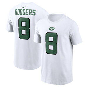 【公式グッズ】NFL ジェッツ アーロン・ロジャース Tシャツ Nike ナイキ メンズ ホワイト (23 Men's Nike Player N&N SST Expired Style)