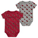 NFL カーディナルス ロンパースセット Outerstuff（アウタースタッフ） ベビー カージナルレッド (23 Newborn Double Up 2 Piece Creeper Set)