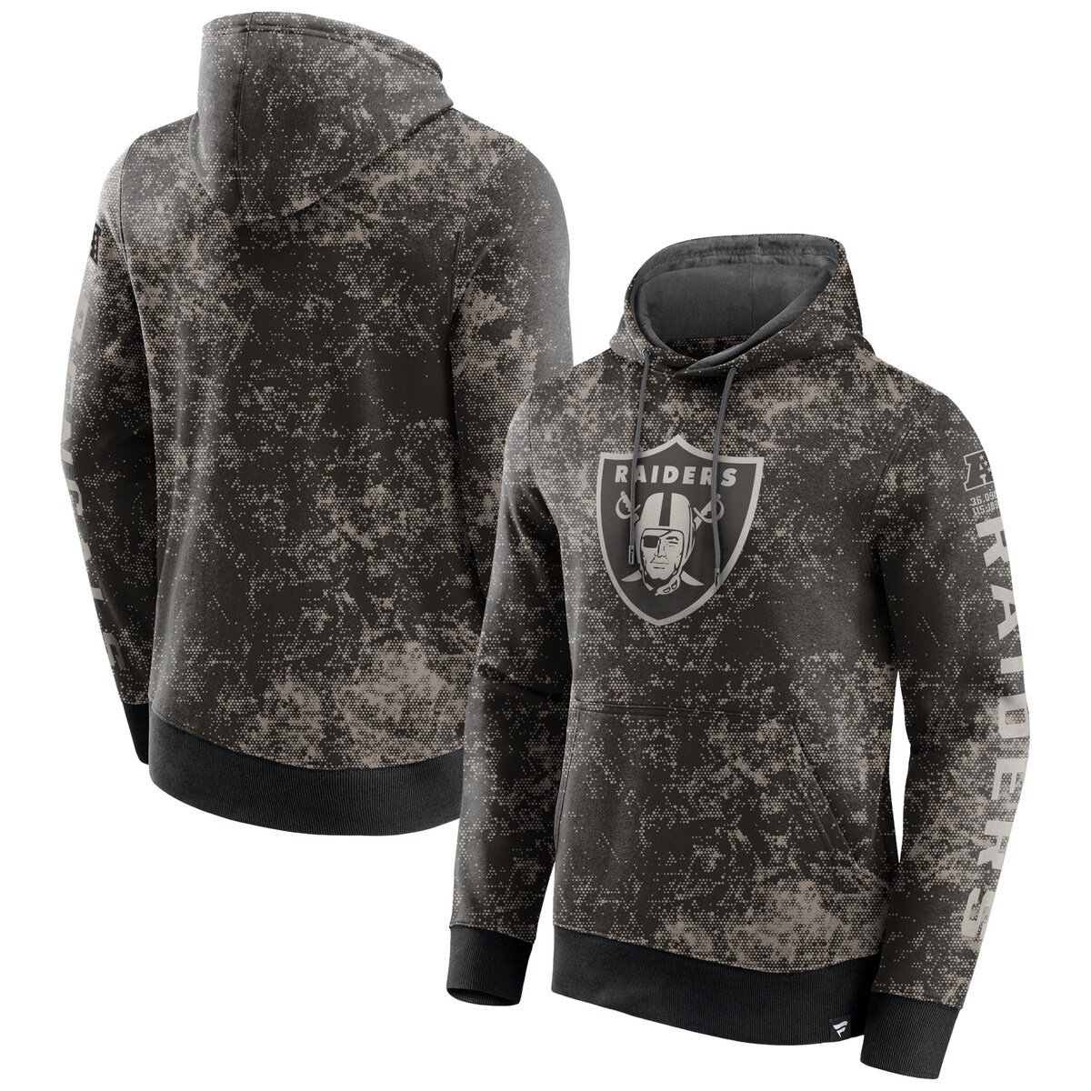 NFL レイダース プルオーバー パーカー Fanatics（ファナティクス） メンズ ブラック (23 NFL Men 039 s Blackout Cotton Fleece Tonal POH)