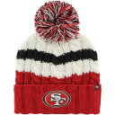 【公式グッズ】NFL 49ers ニット帽 '47/フォーティーセブン レディース ホワイト (NFL Womens Ashfield Cuffed Pom K...