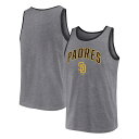 On sunny days, keep cool in this San Diego Padres tank top from Fanatics Branded. Its contrasting team-color trim highlights the primary logo printed across the front. With heathered fabric adding appeal and softness, this top is a go-to on any San Diego Padres game day.Machine wash, tumble dry lowScoop neckMaterial: 50% Cotton/50% PolyesterHeat sealed graphicsImportedOfficially licensedBrand: Fanatics BrandedSleeveless