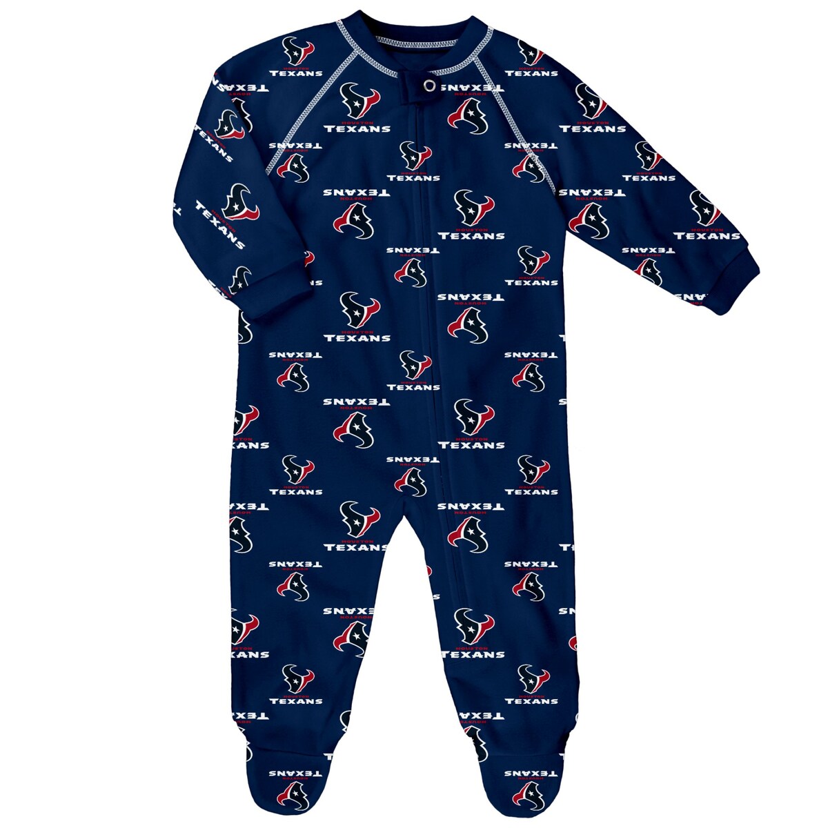 NFL テキサンズ ワンジー Outerstuff（アウタースタッフ） ベビー ネイビー (23 Newborn Raglan Full Zip Coverall)