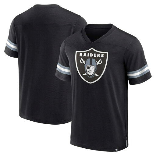 【公式グッズ】NFL レイダース Vネック Tシャツ Fanatics/ファナティクス メンズ ブラック (23 NFL MEN'S FANATICS BRANDED JERSEY TACKLE SST) 【公式グッズ】NFL レイダース Vネック Tシャツ Fanatics/ファナティクス メンズ ブラック (23 NFL MEN'S FANATICS BRANDED JERSEY TACKLE SST)