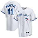 【公式グッズ】MLB ブルージェイズ ボー・ビシェット レプリカ ユニフォーム Nike ナイキ メンズ ホワイト (T770 Mens Replica Jer...