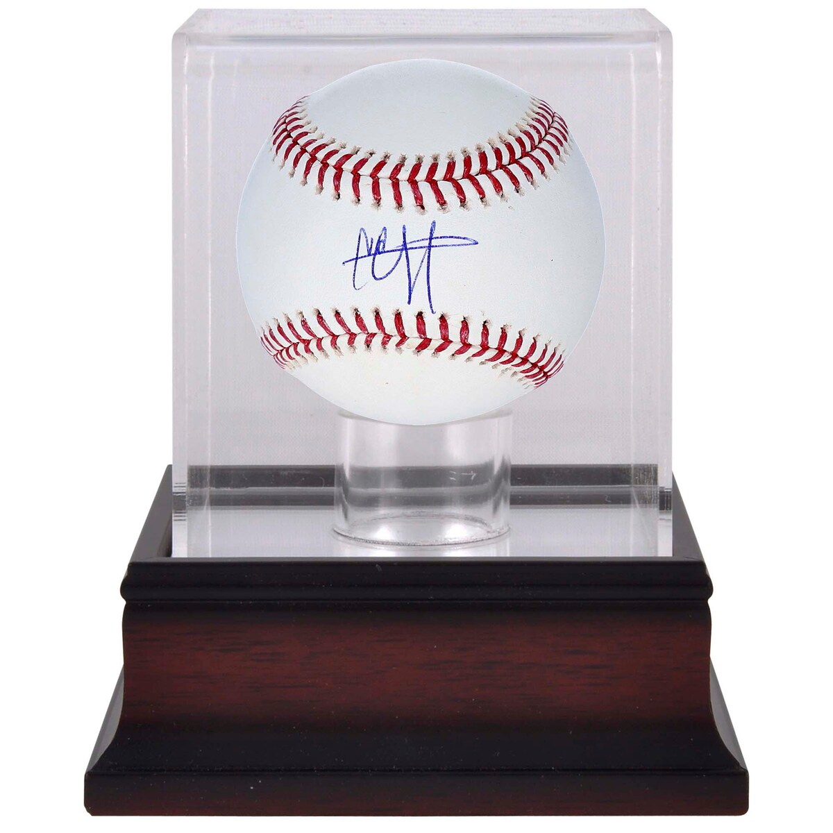 Autographed by CC Sabathia, this Baseball & Mahogany Baseball Display Case is ready to boost your New York Yankees memor...