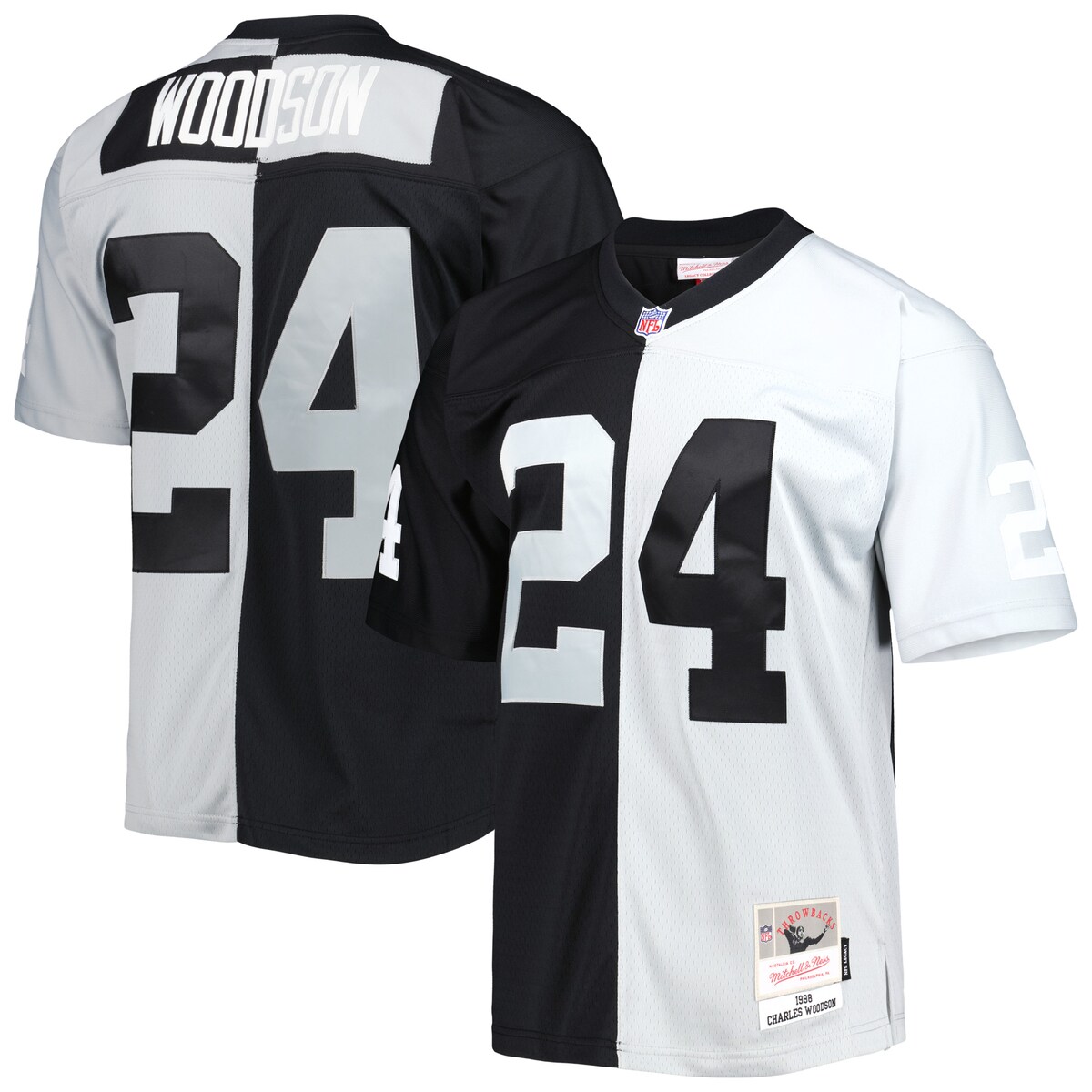 NFL レイダース チャールズ・ウッドソン レプリカ ユニフォーム Mitchell & Ness（ミッチェル＆ネス） メンズ ブラック (Men's MNC Spl..