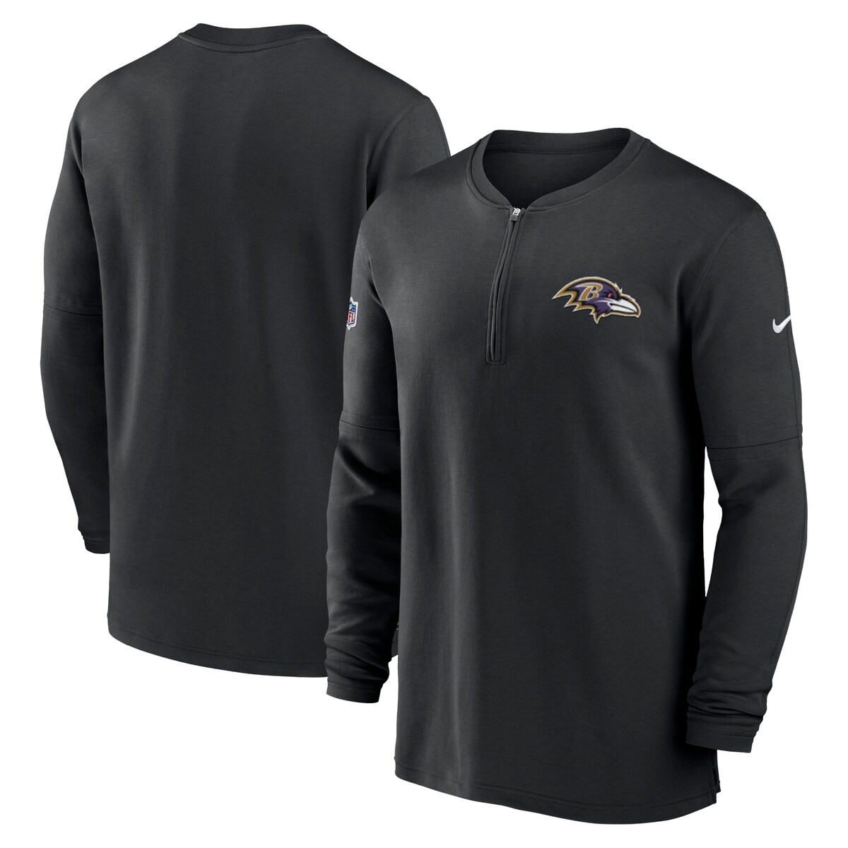 NFL CuY  TVc Nike iCL Y ubN (23 NFL SIDELINE Men's NIKE Long Sleeve Dri-Fit Half Zip Tee)