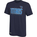 【公式グッズ】NFL タイタンズ Tシャツ Outerstuff メンズ ネイビー (NFL 23 PRIME TIME SS POLY DRI-TEK TEE)